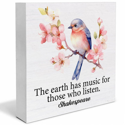SOFEGY Inspirational Desk Decor Motivational Quote Wood Block Plaque 5x5 Inch