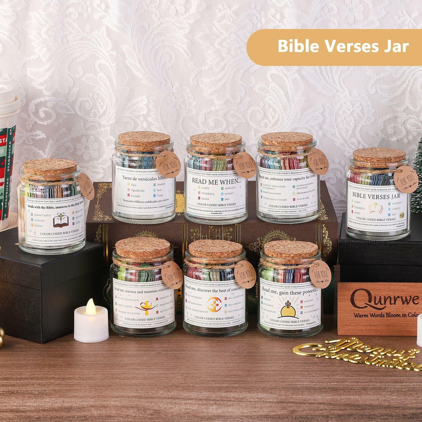 Prayer Cards Bible Verse Jar Spiritual Christian Gift Personal Growth
