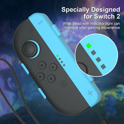 Gamorek Wrist Strap for Switch 2 Joy Con Controller 2 Pack Blue Orange