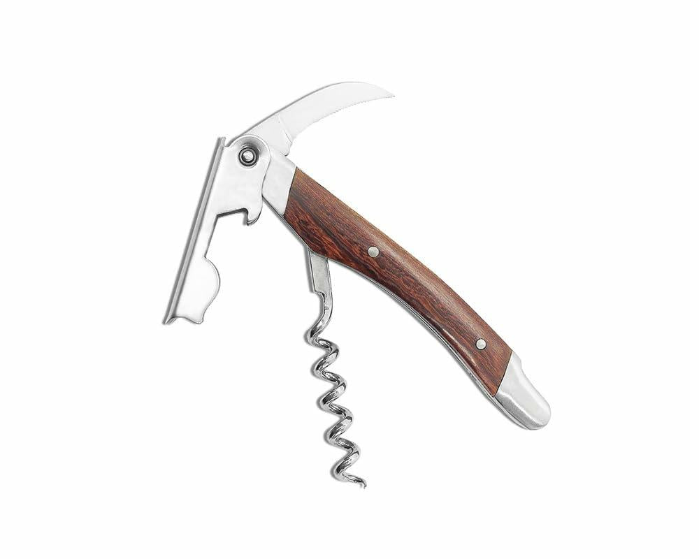 Lutong Professional Wine Opener Corkscrew w/Foil Cutter & Cap Remover Brown