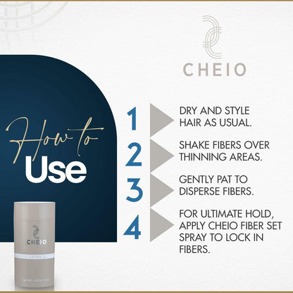 Cheio Hair Thickening Fibers Keratin Level 2 Light Brown 30g Bald Spots
