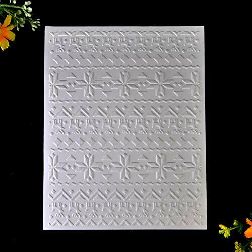 DDOUJOY Snowflake Deer Christmas Plastic Embossing Folder for Card Making