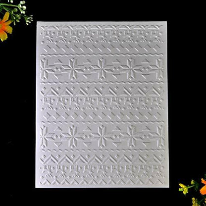 DDOUJOY Snowflake Deer Christmas Plastic Embossing Folder for Card Making
