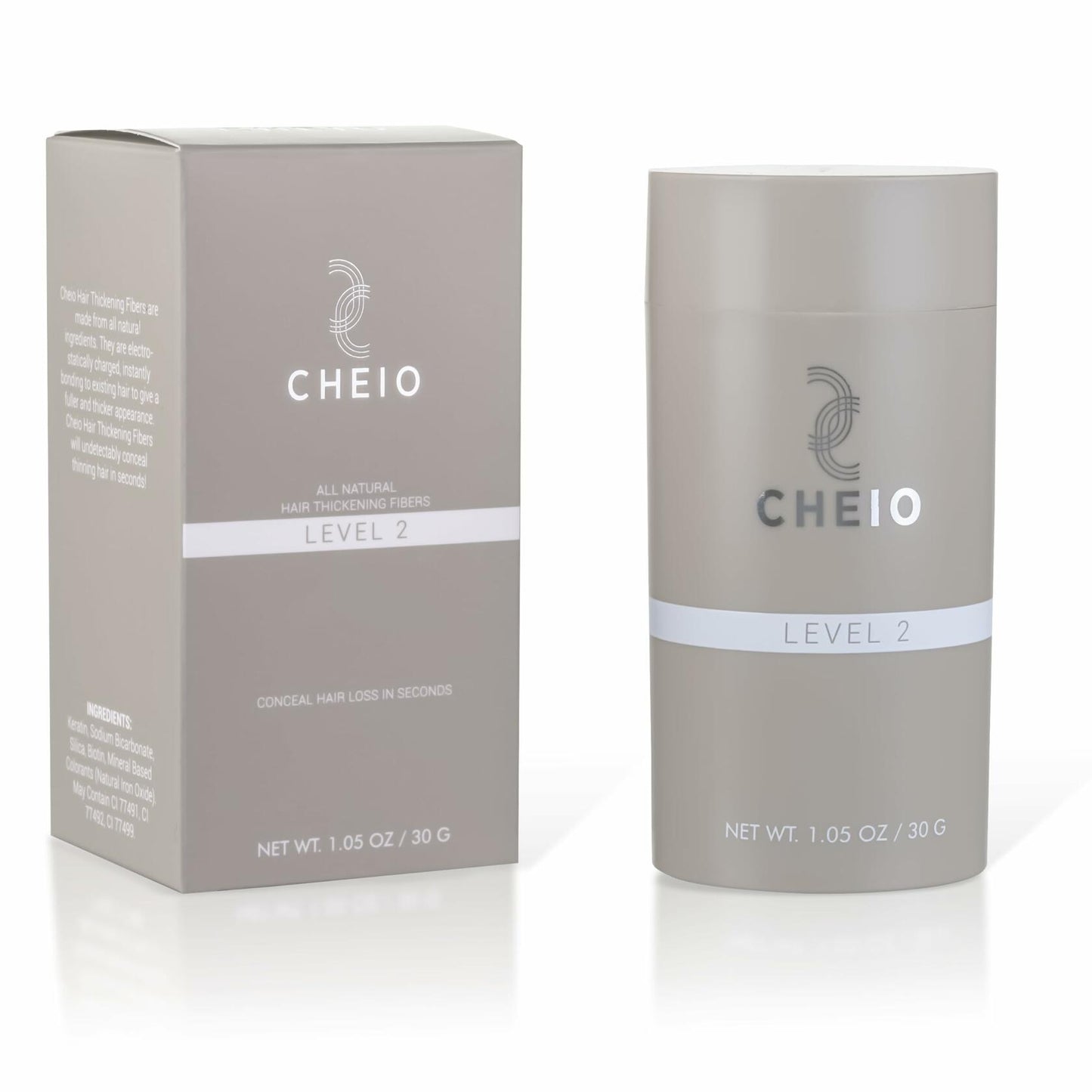 Cheio Hair Thickening Fibers Keratin Level 2 Light Brown 30g Bald Spots