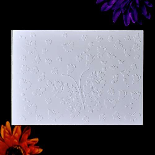 DDOUJOY Plastic Embossing Folders Flowers Leaves Butterfly 4pcs for Crafts