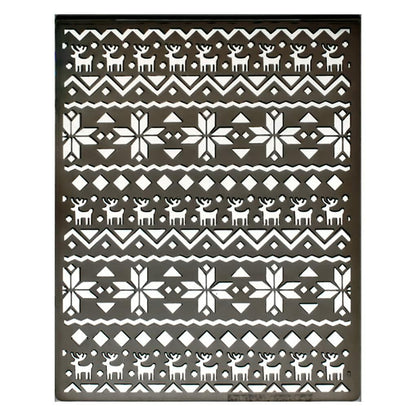 DDOUJOY Snowflake Deer Christmas Plastic Embossing Folder for Card Making