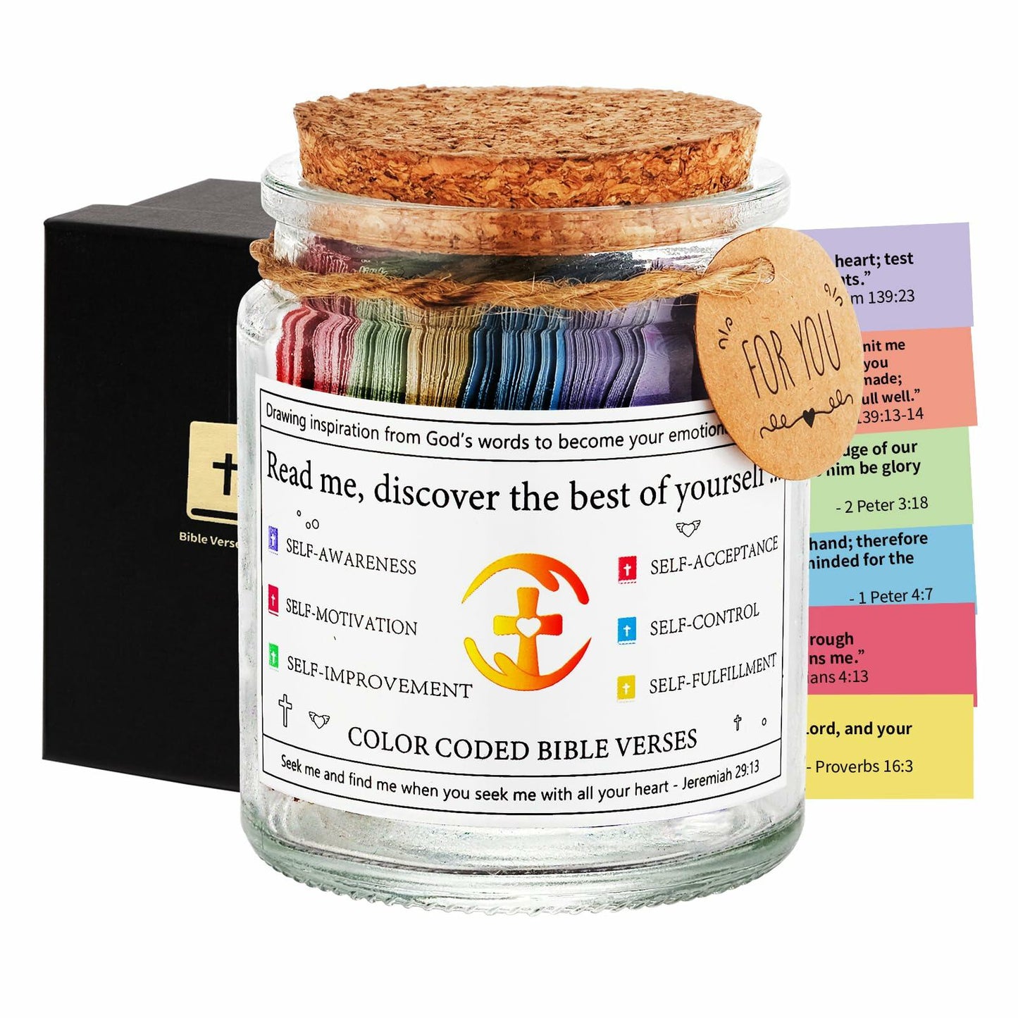 Prayer Cards Bible Verse Jar Spiritual Christian Gift Personal Growth