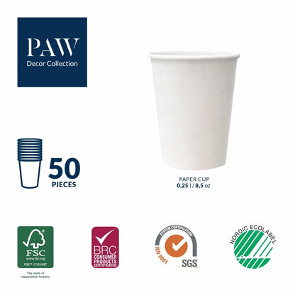 PAW Decor Collection Disposable Paper Cups 8.5oz 50-Pack Watermelon Theme