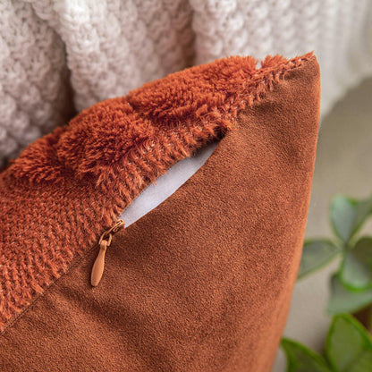 COSIBONO Pumpkin Fall Throw Pillow Covers 18x18 Set of 2 Caramel Embroidery