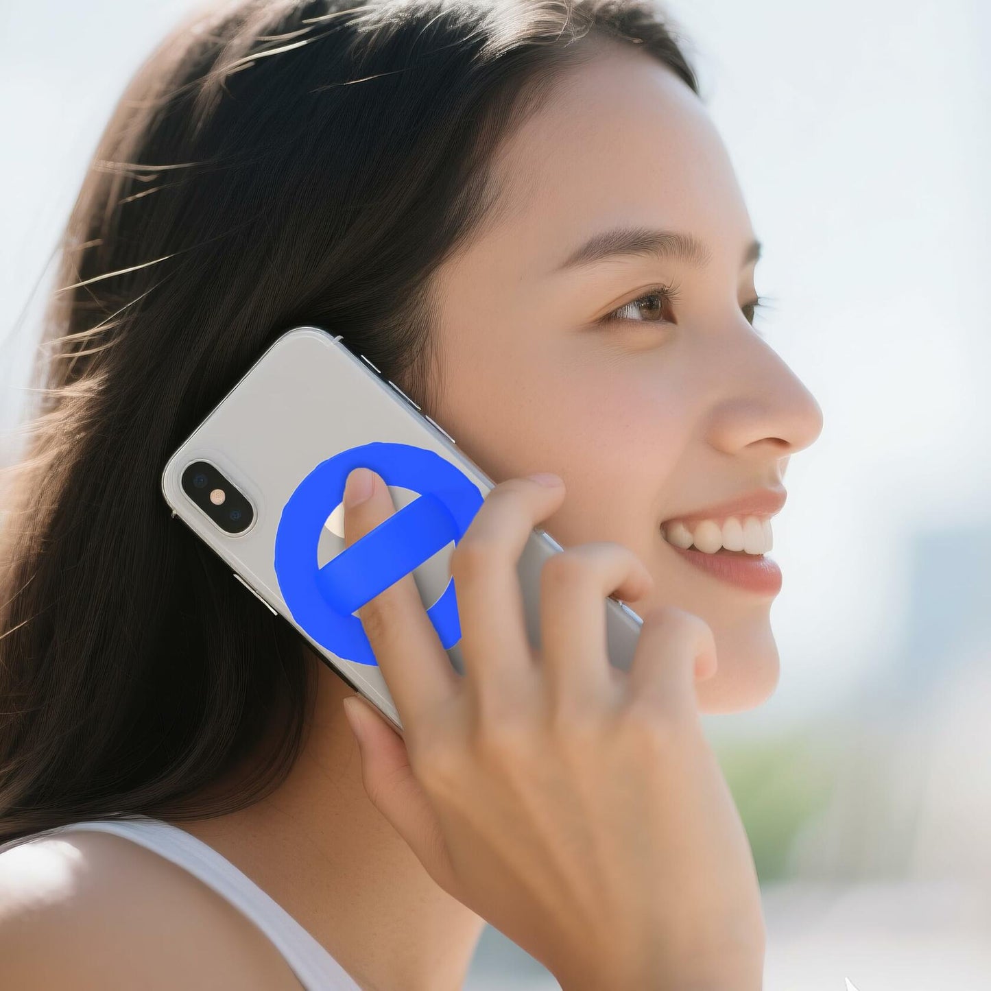HZZADZXW Silicone Phone Grip Detachable Holder Comfy Loop Blue