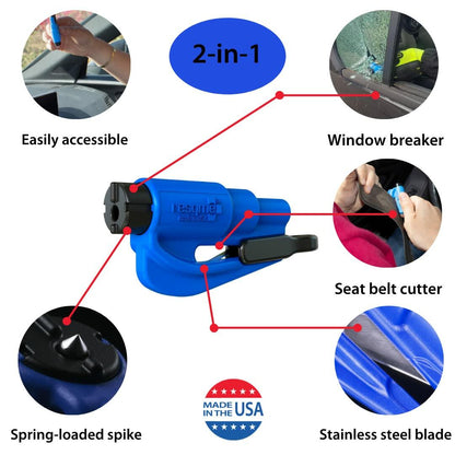 RESQME The Original Keychain Car Escape Tool, Made in USA, unisex-adult,