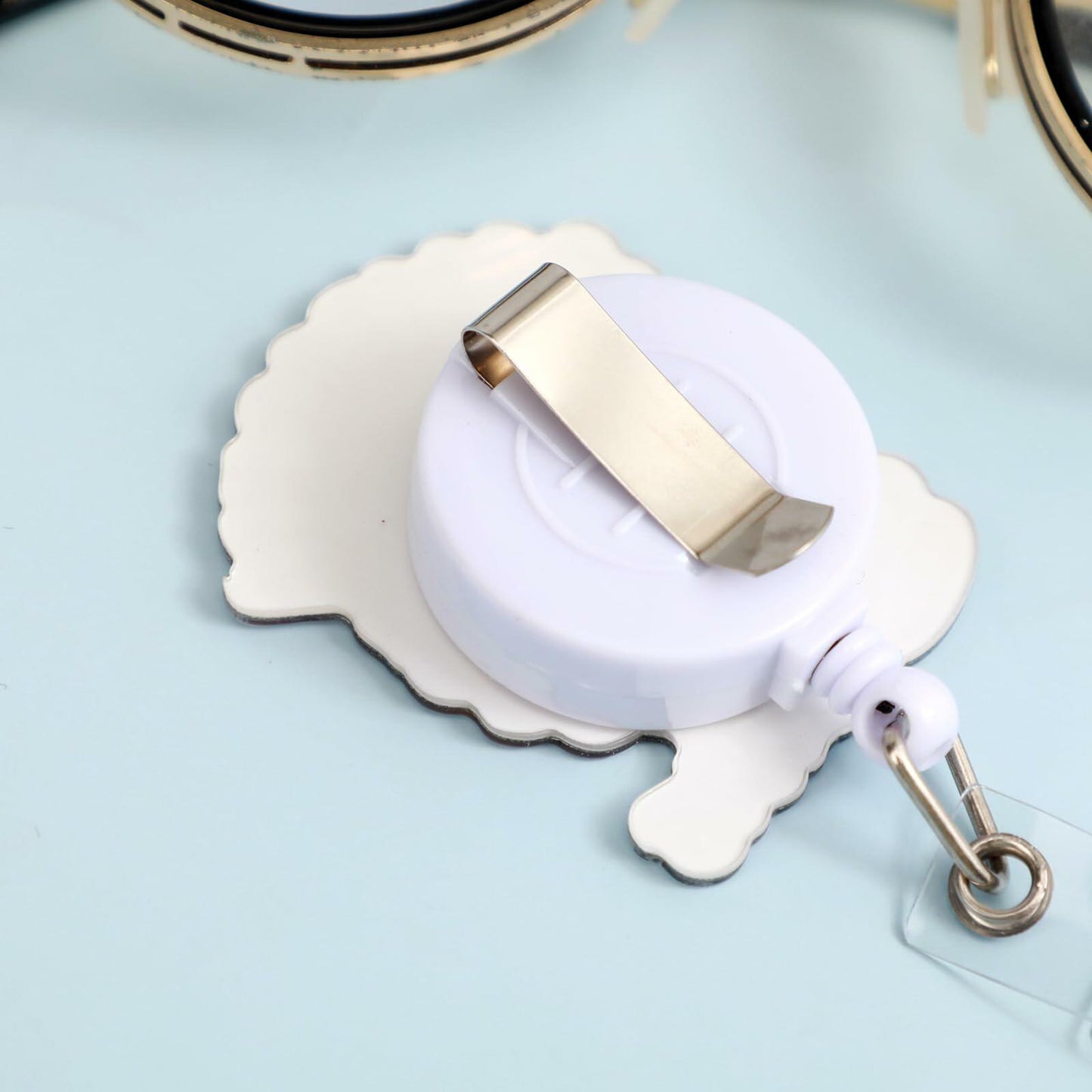 Ldcttcy 5 Pcs Retractable Badge Reel Name Tag ID Clip Holder Cute Animals