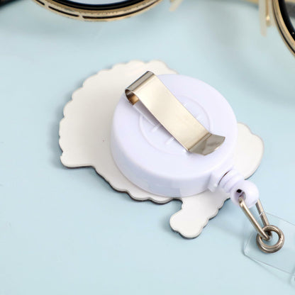 Ldcttcy 5 Pcs Retractable Badge Reel Name Tag ID Clip Holder Cute Animals