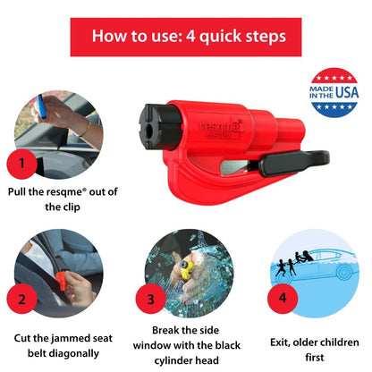 RESQME The Original Keychain Car Escape Tool, Made in USA, unisex-adult,