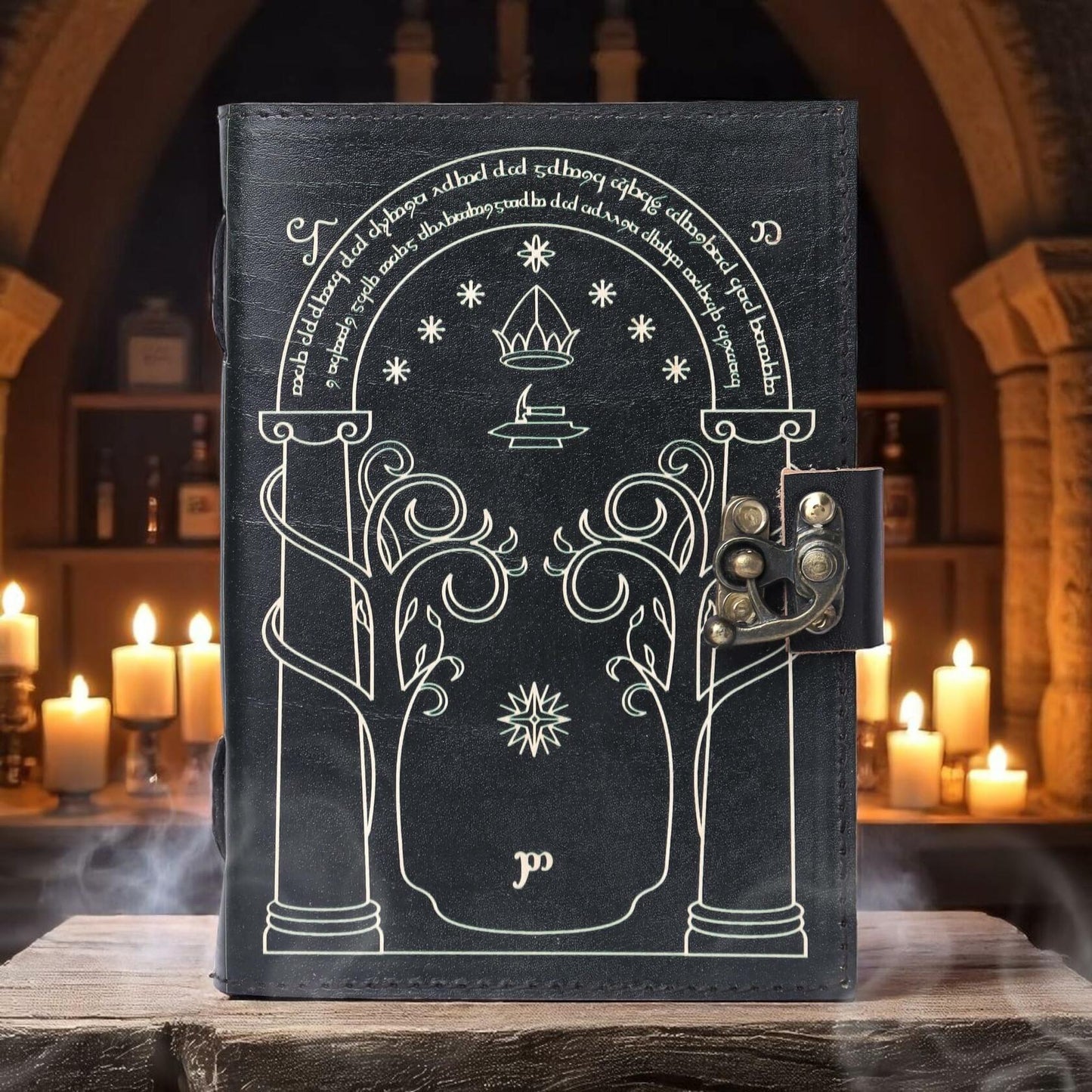 EHH Celtic Cross Leather Journal Hardcover Spell Book Vintage Diary Black
