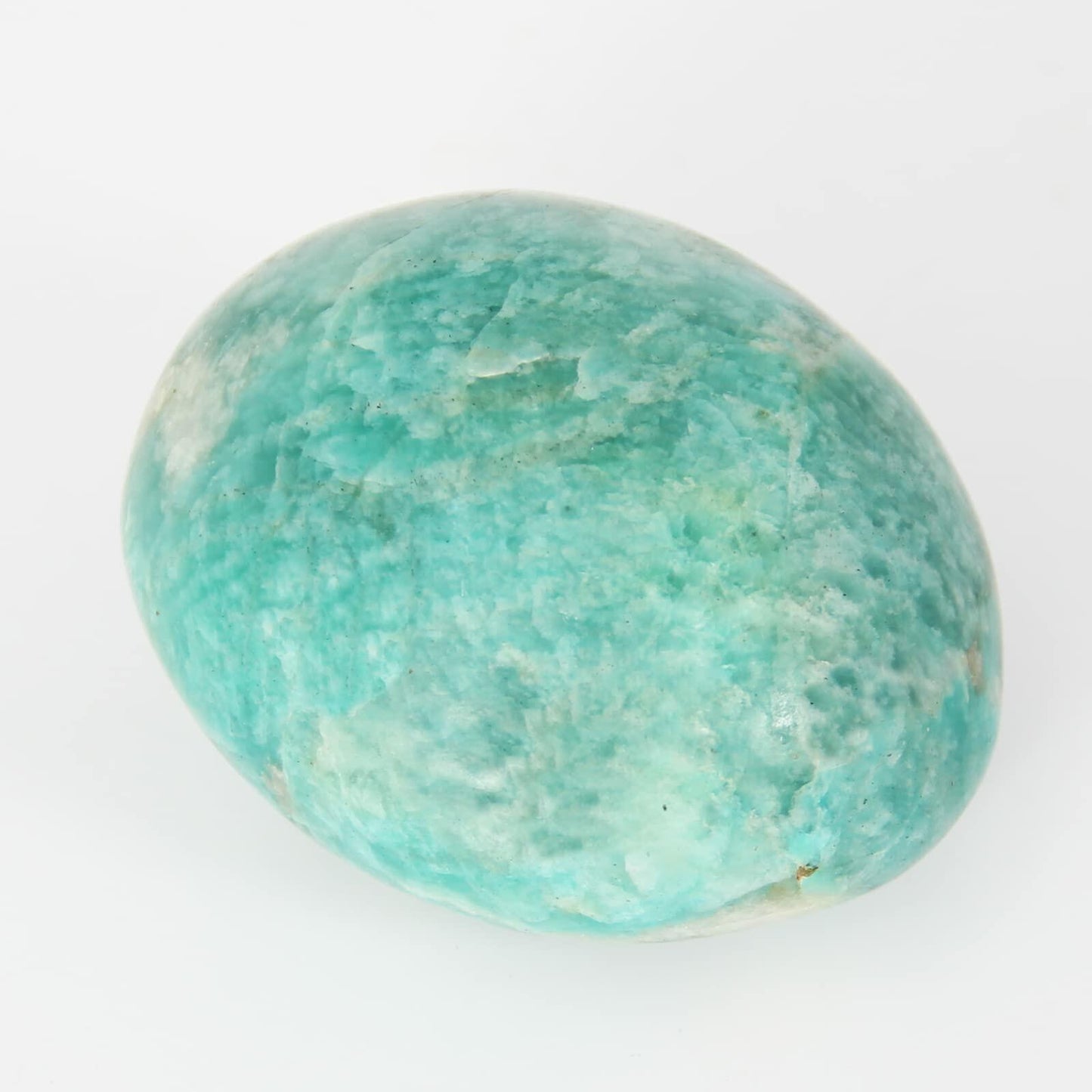 Orientrea Amazonite Palm Stone Smooth Pocket Healing Crystal 1 Pc