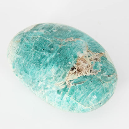 Orientrea Amazonite Palm Stone Smooth Pocket Healing Crystal 1 Pc