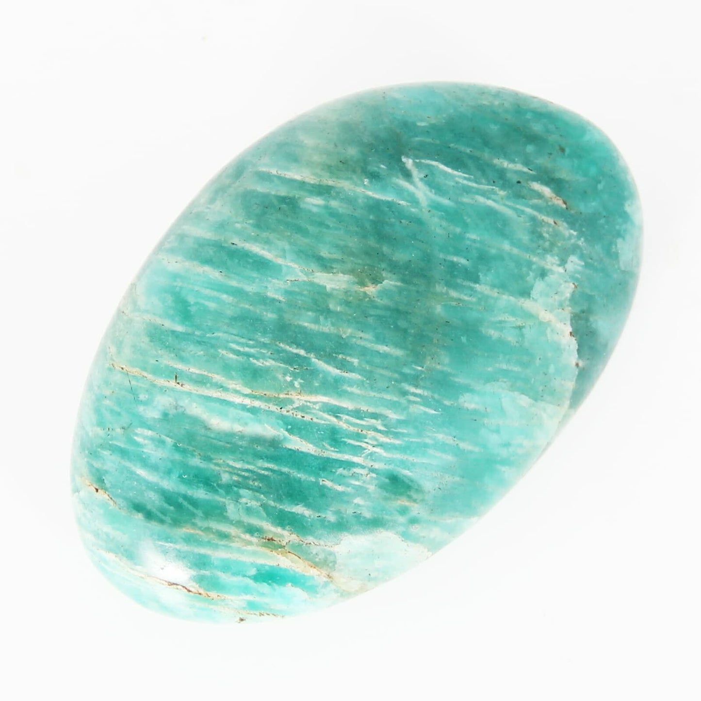 Orientrea Amazonite Palm Stone Smooth Pocket Healing Crystal 1 Pc
