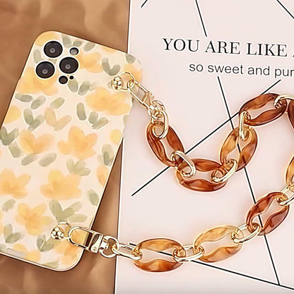 Amtvuzy Acrylic Resin Bag Handle Strap Purse Chain 40cm Brown
