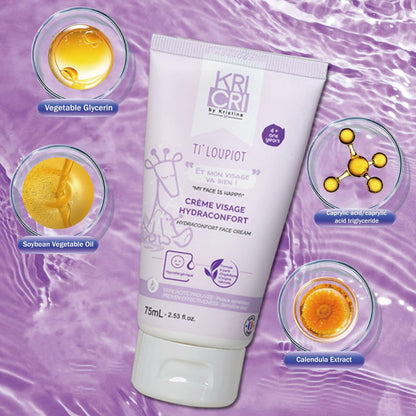 Kricri Children Face Moisturizer Plant Based for Dry Sensitive Skin