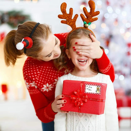 Taeekiy Christmas Gift Tag Stickers 300 Pcs Kraft Self Adhesive 2x3