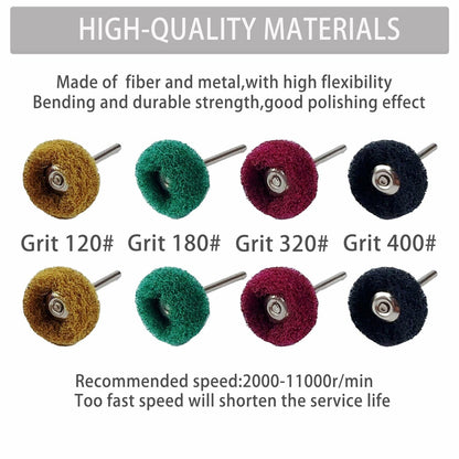 VZLQZJMKY 114 Pcs Wool Polishing Wheel Kit Rotary Tools 1/8" Shank Resin