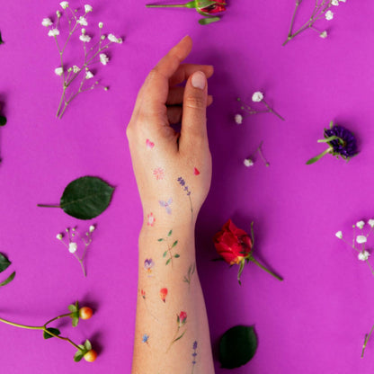 Tattly Metallic Festival Temporary Tattoos 20 Pieces Skin-Safe Vegan Ink