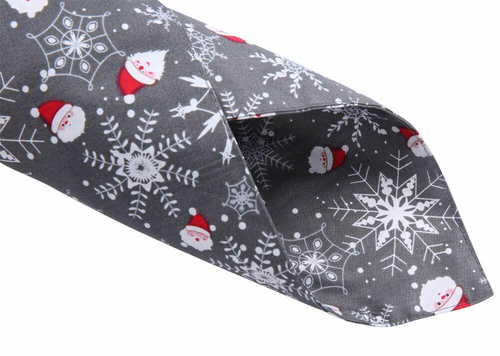 KZHAREEN 4 Pack Christmas Dog Bandana Reversible Cotton Multicolor Large