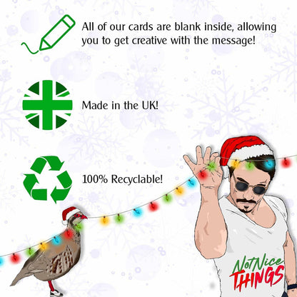 NotNiceThings Funny Christmas Card for Her Mum Wife - Cheeky Rude Joke