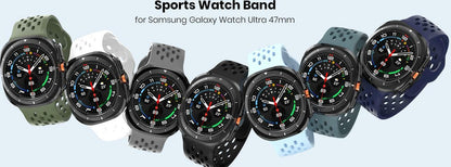 3 Pack Silicone Sport Band for Samsung Galaxy Watch Ultra 47mm