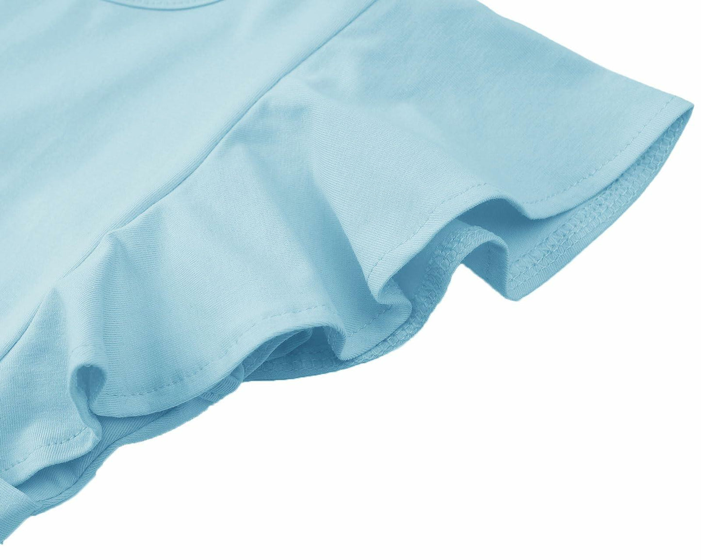 Dutebare Toddler Ruffle Trim A-line Belted Dress Light Purple Size 5T