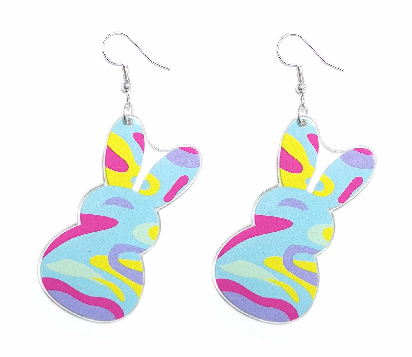 xuzhiyuan Happy Easter Acrylic Rabbit Carrot Basket Drop Earrings