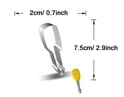 WJSYSHOP Screwdriver Shape Cookie Cutter Stainless Steel Silver