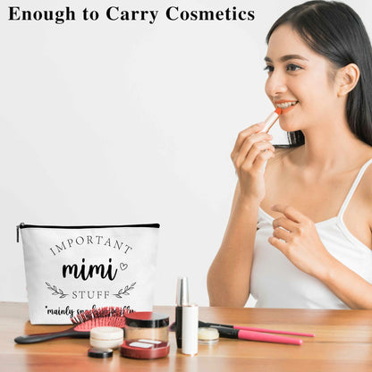 Gifts for Mimi Makeup Cosmetic Bag for Women Best Mimi Ever Grandma Gift C07