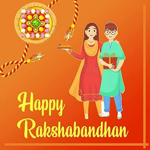 Rakhi Set of 6 Ganpati Thread Bracelets for Brother Bhai Raksha Bandhan RED