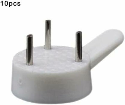 Galepromot 10Pcs White Plastic Non-Marking Wall Hooks for Hanging Home Decor