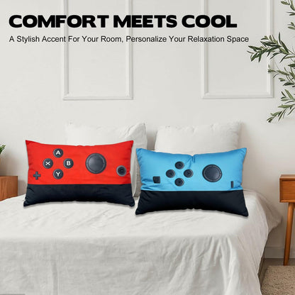 2pcs Game Pillow Covers Plush Lumbar Cushion Case 12x20 No Insert