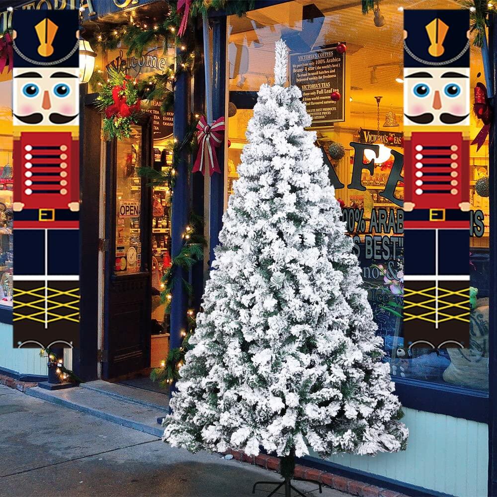Nutcracker Christmas Banner Porch Sign Front Door Indoor Outdoor Decor