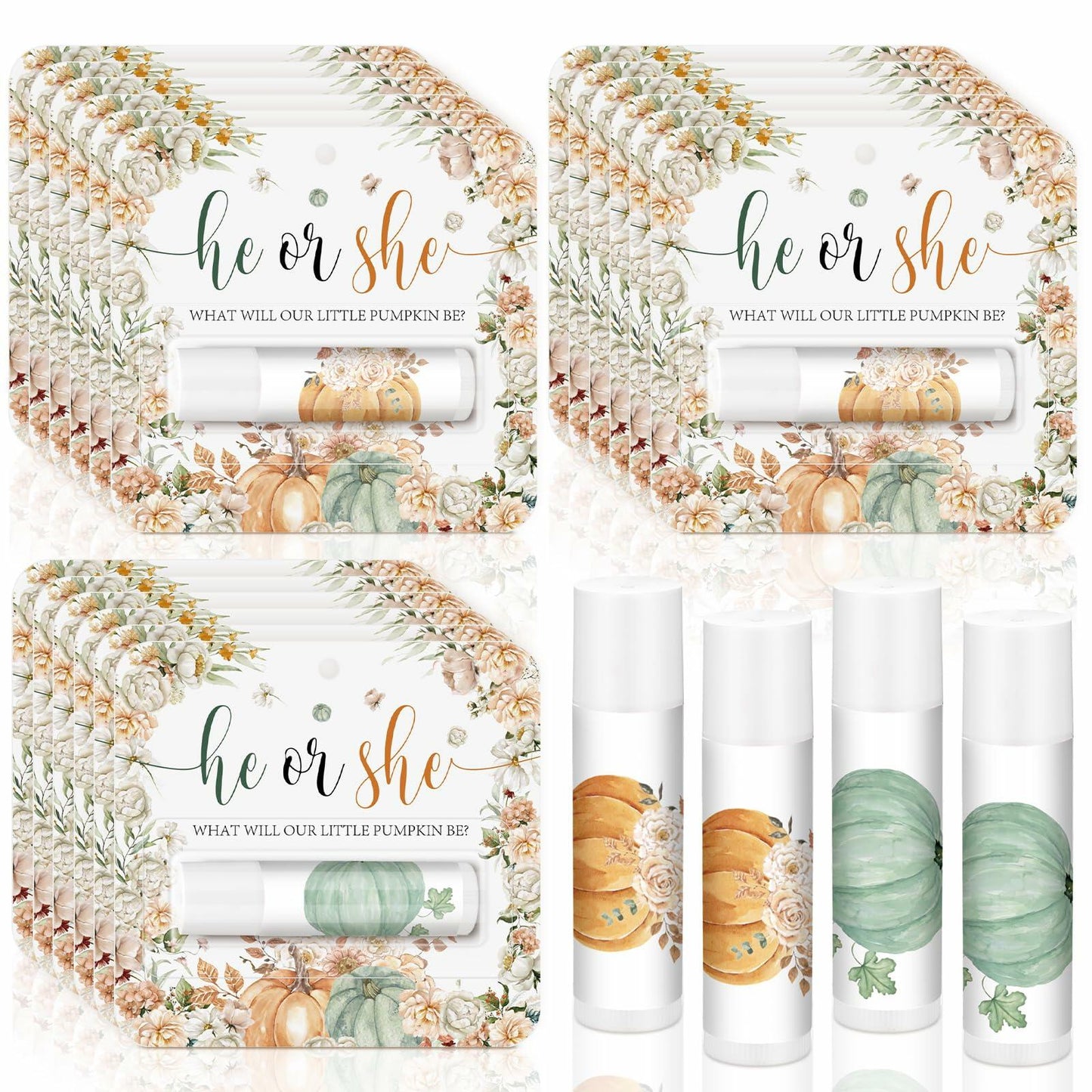 Open Box Heigble 24pcs Pumpkin Lip Balm Fall Party Favors Like New