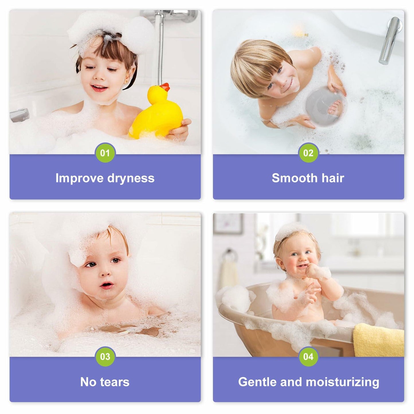 Kricri 2-in-1 Kids Body Wash & Shampoo Hypoallergenic 16.9oz