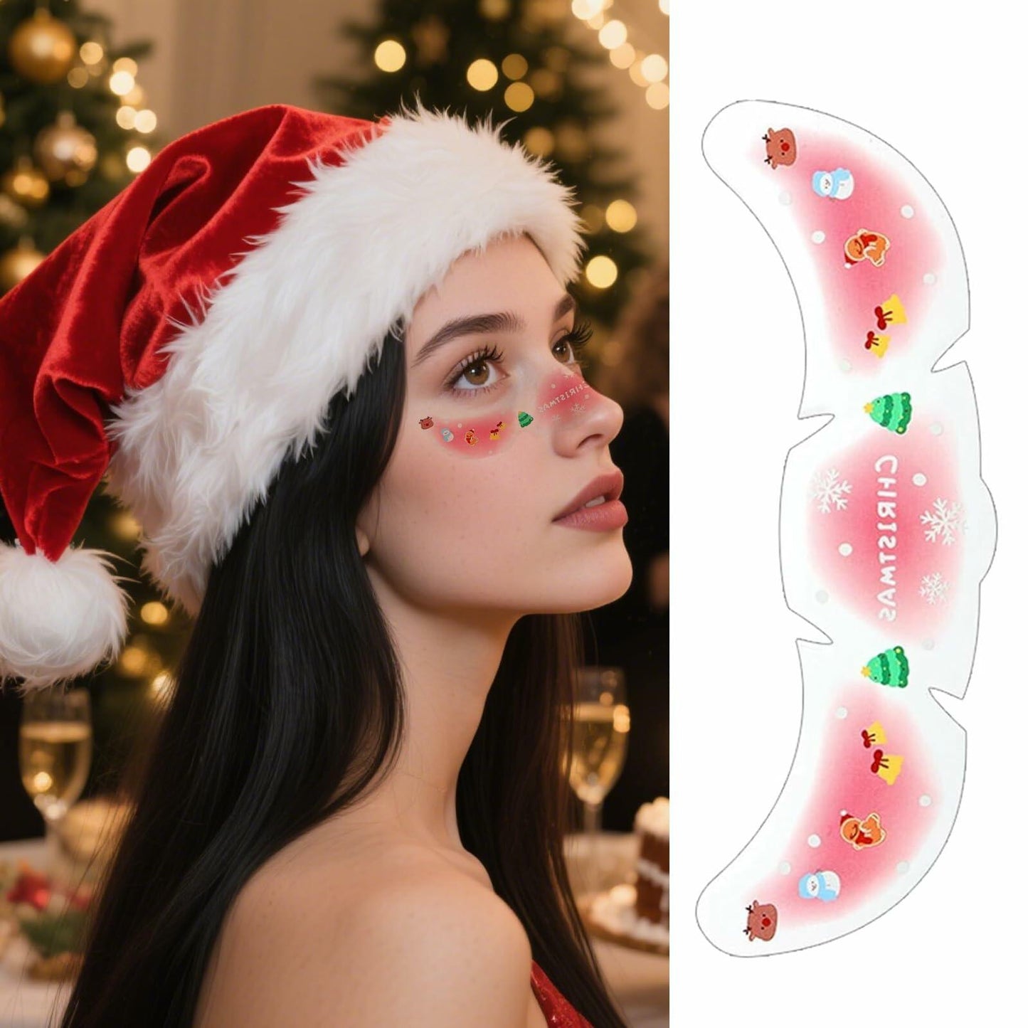 Halloween Glitter Freckle Makeup Patches 8pcs Waterproof Temporary Tattoos