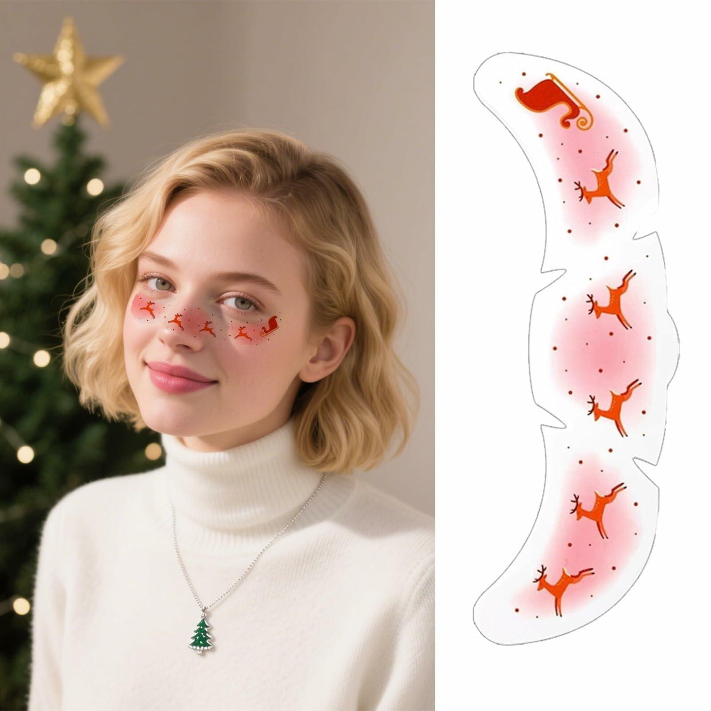 Halloween Glitter Freckle Makeup Patches 8pcs Waterproof Temporary Tattoos