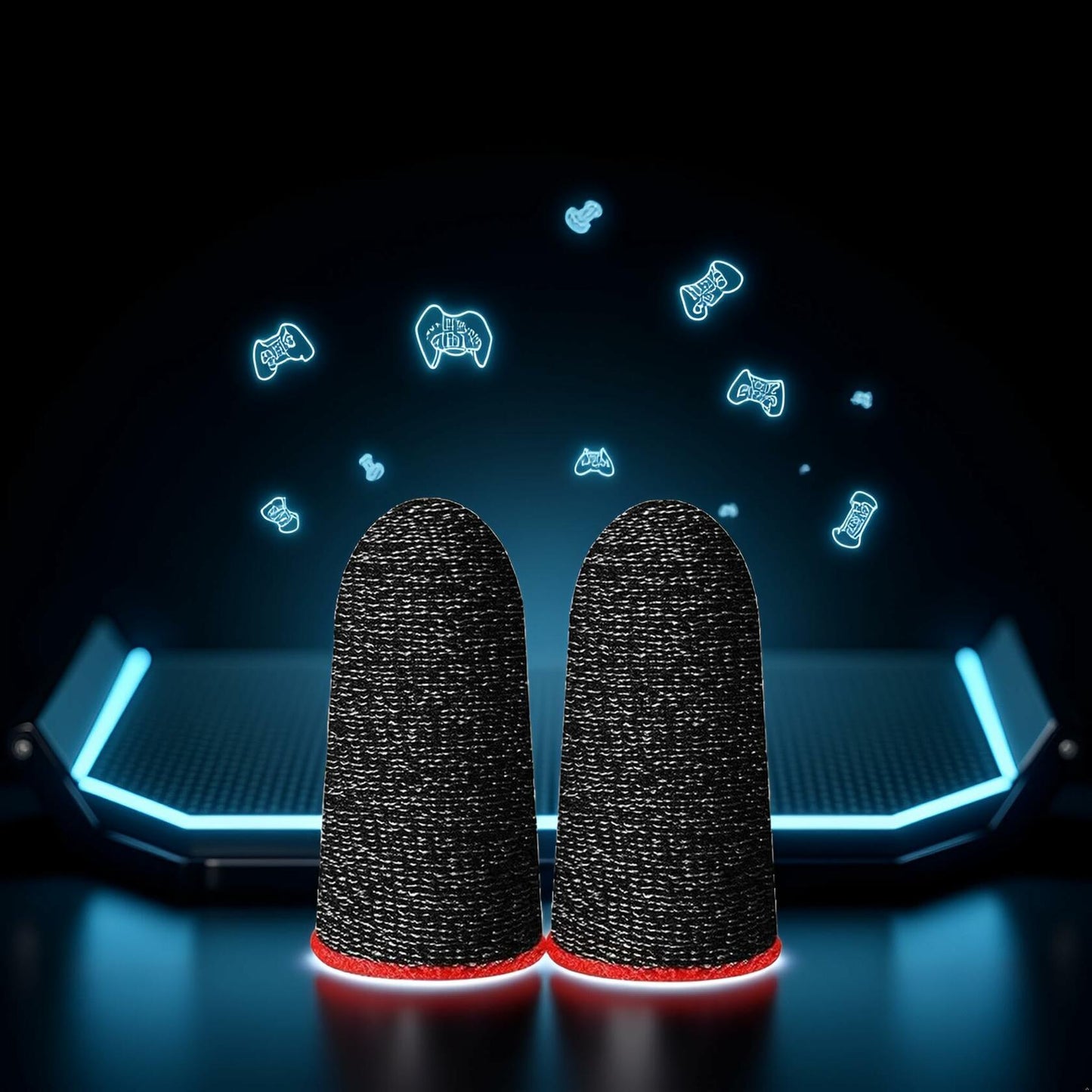 Galepromot 6pcs Gaming Finger Sleeves Anti-Slip Mobile Game Thumb Gloves