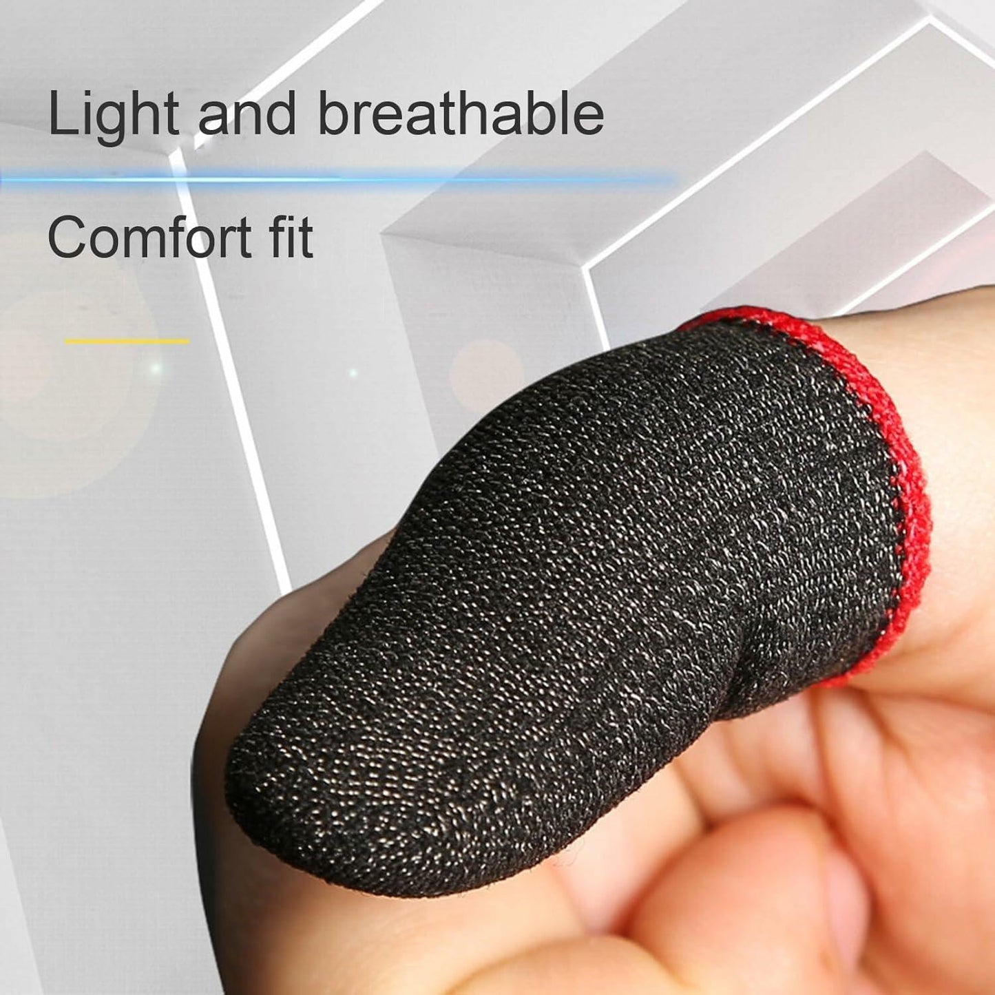 Galepromot 6pcs Gaming Finger Sleeves Anti-Slip Mobile Game Thumb Gloves