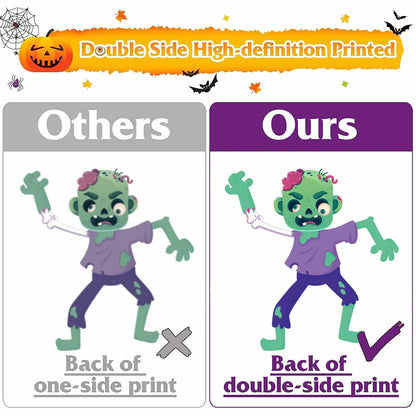 Halloween Decorations 743 PCS Window Clings 10 Sheets Large Double-Sided