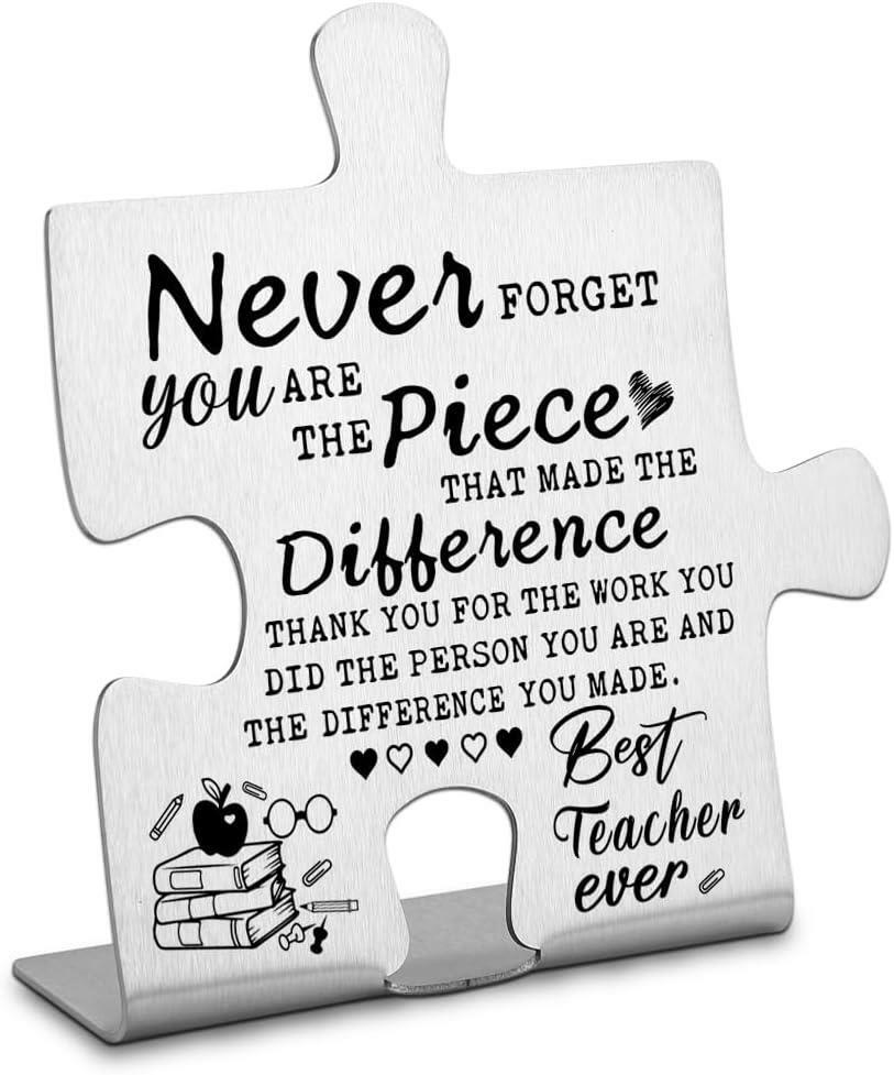 FOKCBOCM Preschool Teacher Appreciation Gift Plaque Silver DX154