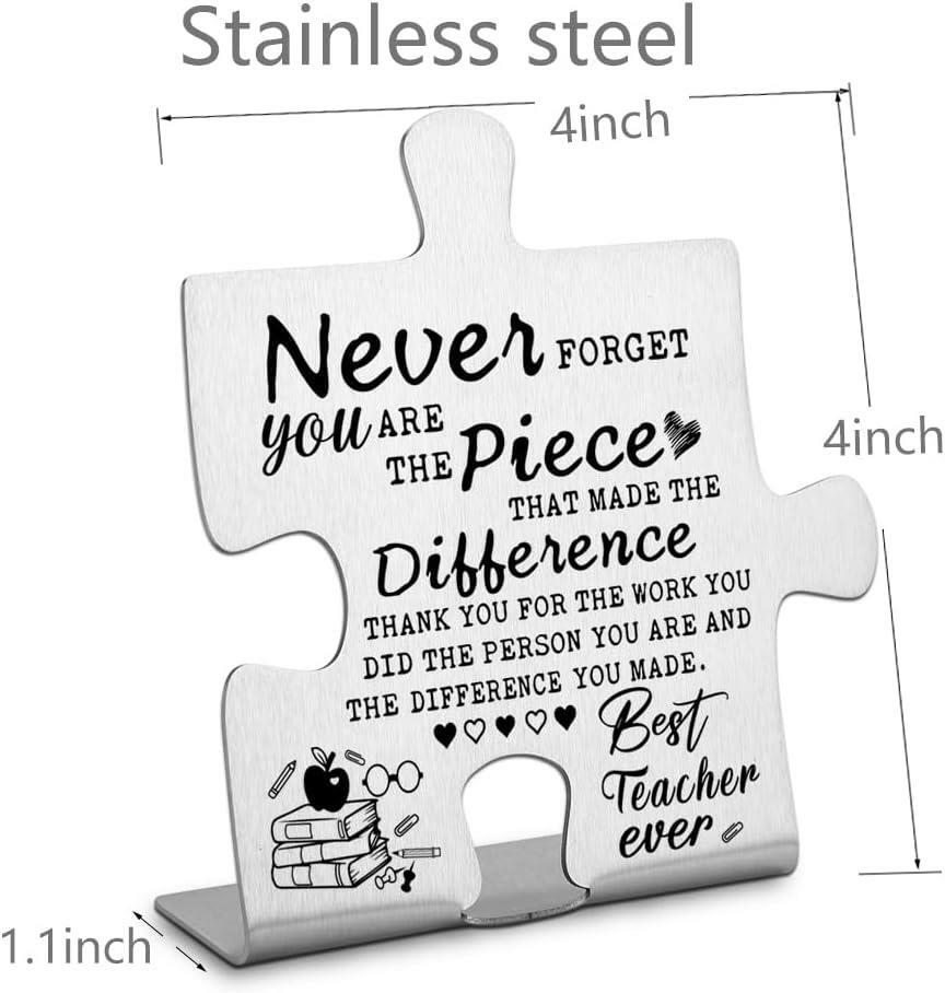 FOKCBOCM Preschool Teacher Appreciation Gift Plaque Silver DX154