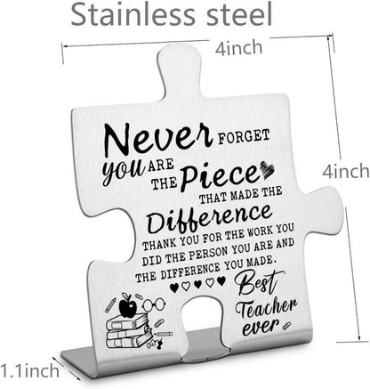 FOKCBOCM Preschool Teacher Appreciation Gift Plaque Silver DX154