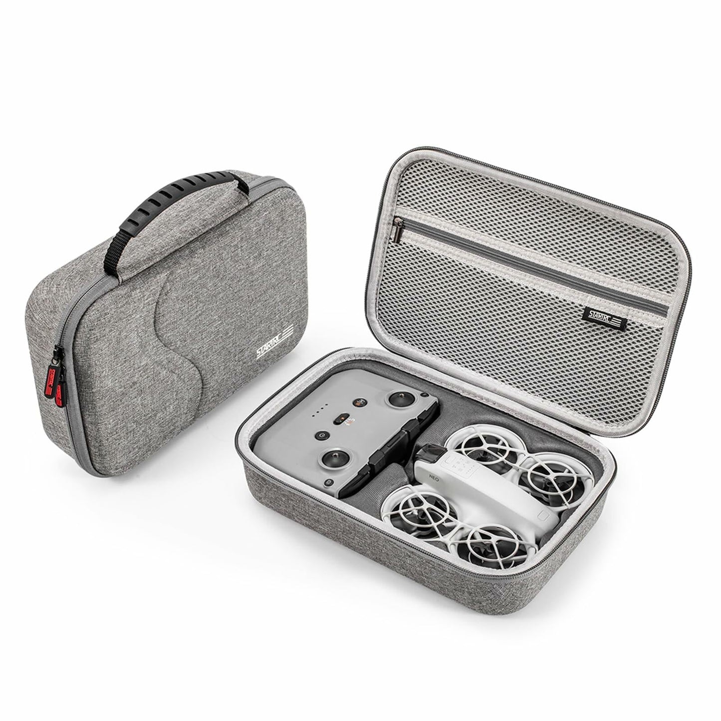 LiweiNova Portable PU Leather Case for DJI Neo Fly More Combo Black
