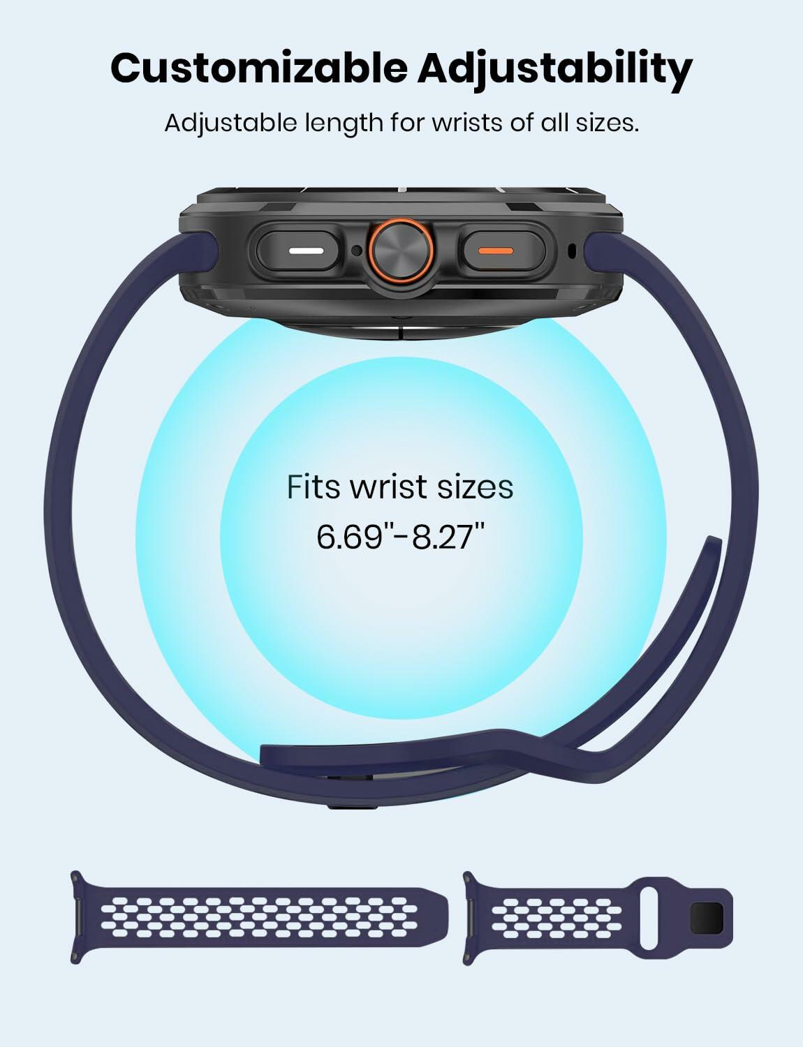 3 Pack Silicone Sport Band for Samsung Galaxy Watch Ultra 47mm